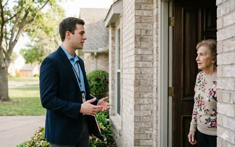 The Roofing Salesperson's Recon Mastering the First 60 Seconds on the Door